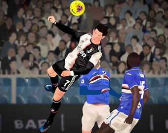 Ronaldo en su  famoso salto/ Ronaldo performing his famous jump