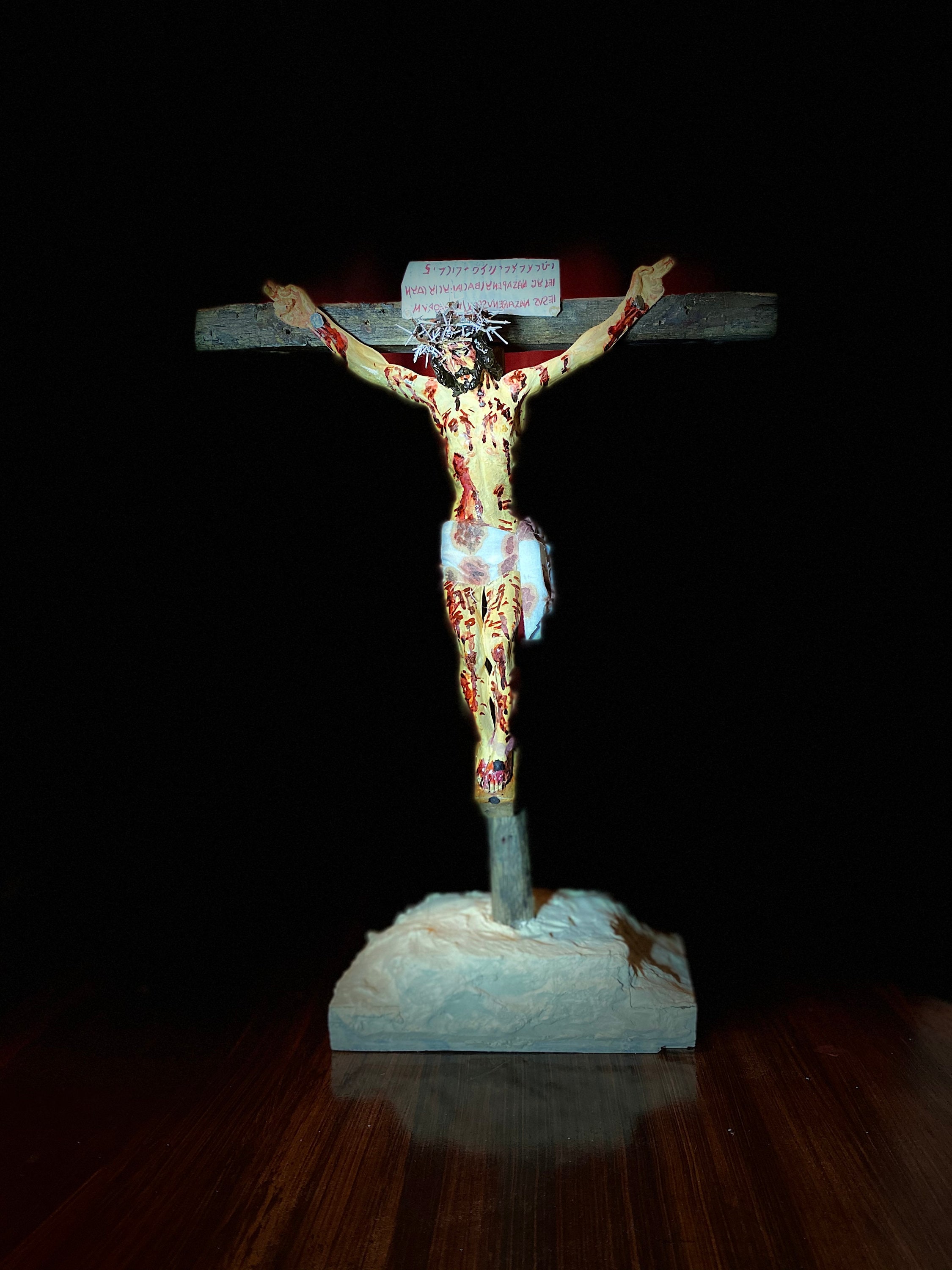 Crucifix to Meditate on the Passion of Christ, Based on the Shroud