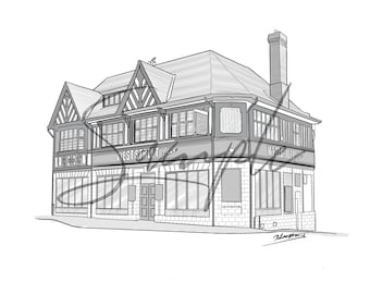 West Street Live - Impressões desenhadas à mão em pubs sob medida