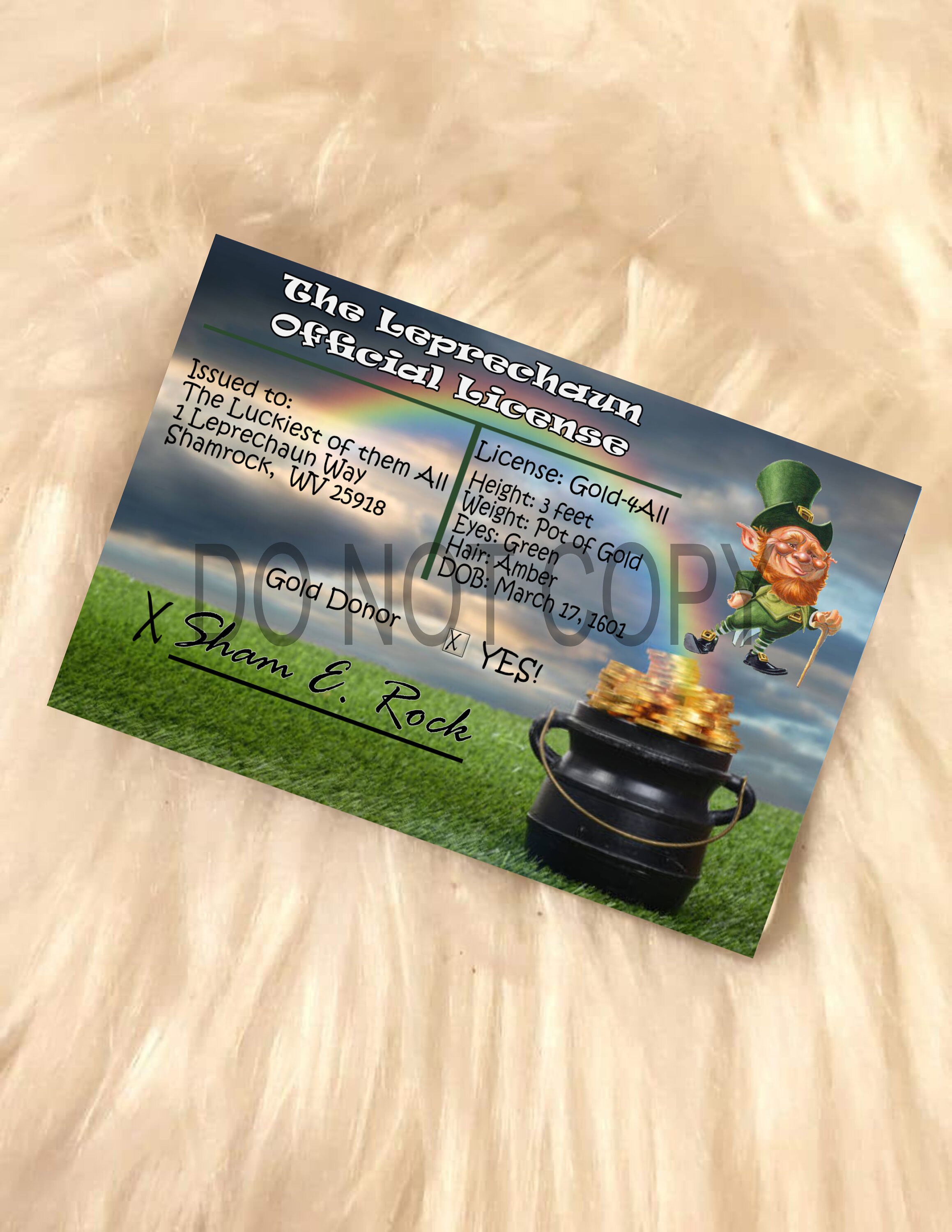 Leprechaun Licenses PNG / Sublimation/ Instant Digital Download - Etsy