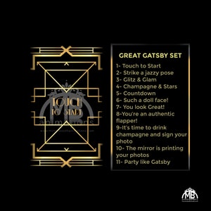 Great Gatsby Set Mirror Booth Animations. Great Gatsby Photobooth Mirror Booth Animations.