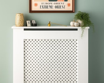 Bespoke Made to Measure Radiator Cover | Handmade MDF Radiator Cabinet - Diamond Grid