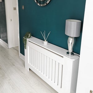 Vertical Custom Radiator Cover - White