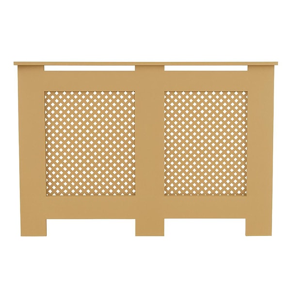 Cubierta de radiador hecha a medida / Gabinete de radiador de MDF hecho a mano - Rejilla de diamante SIN PINTAR