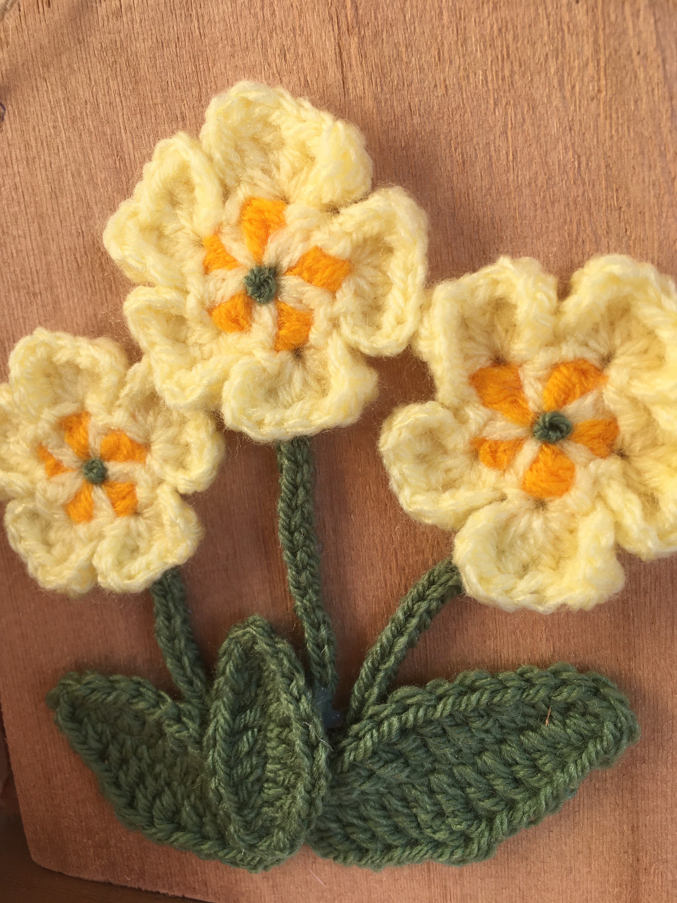 Primrose Crochet Wall hanging Picture Etsy