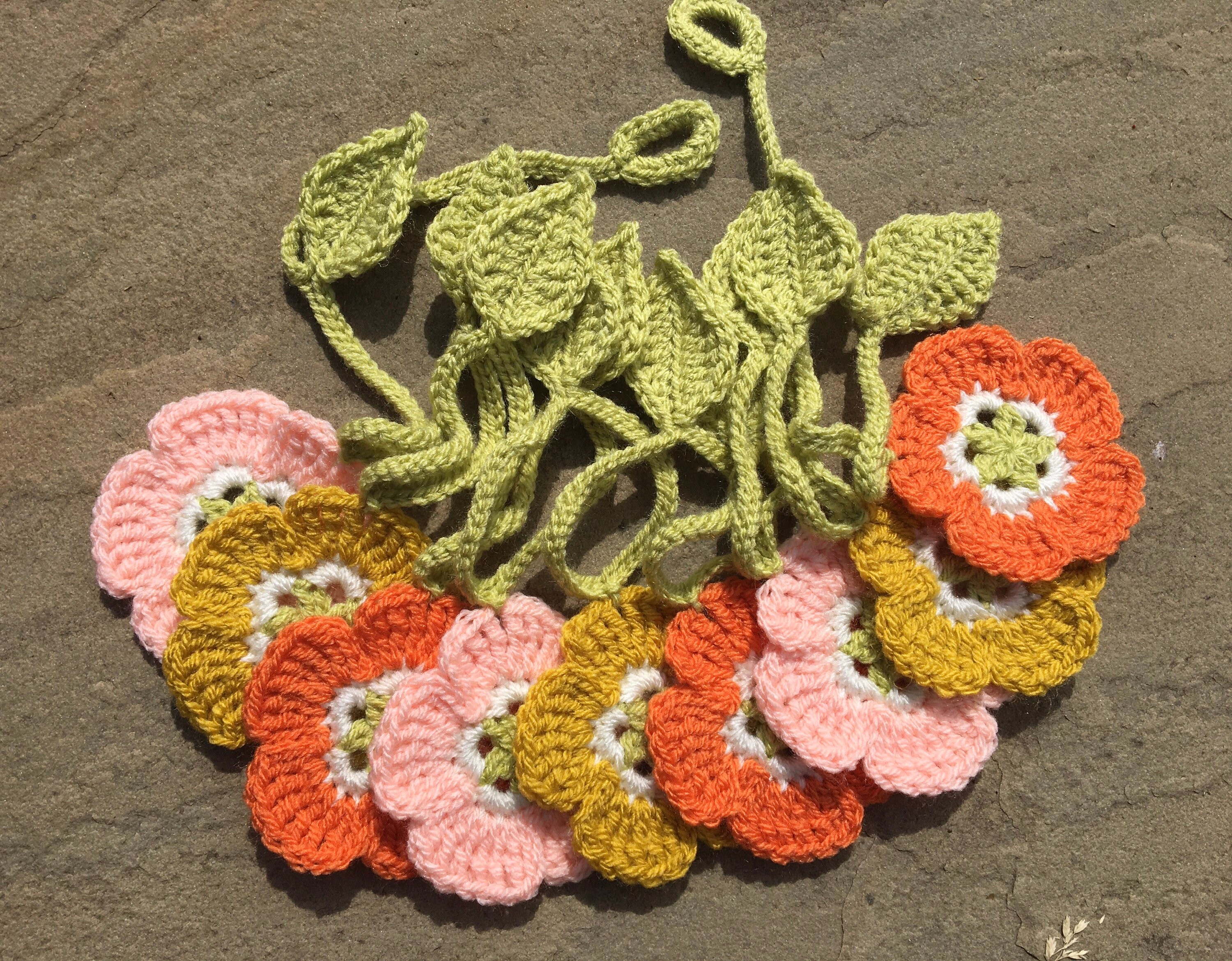 Crochet Flower Garland Bunting Etsy