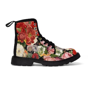 floral canvas doc martens