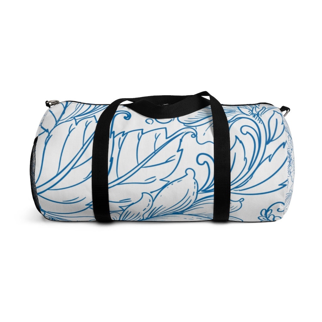 Blue Flower Duffel Bag Designer Plunjezak reistas tassen Etsy