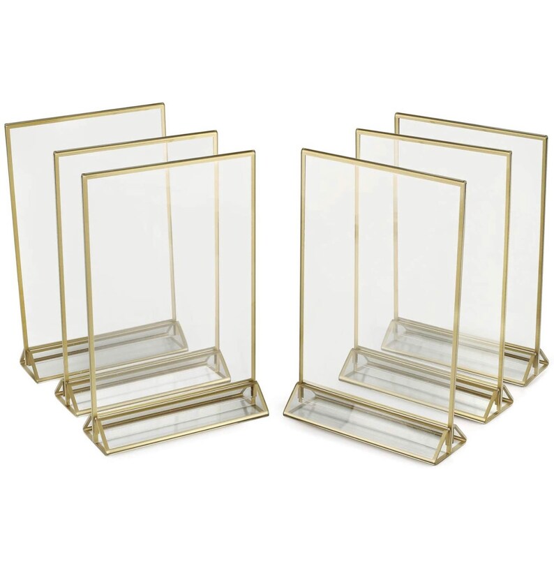 Gold Frame Table Numbers Etsy