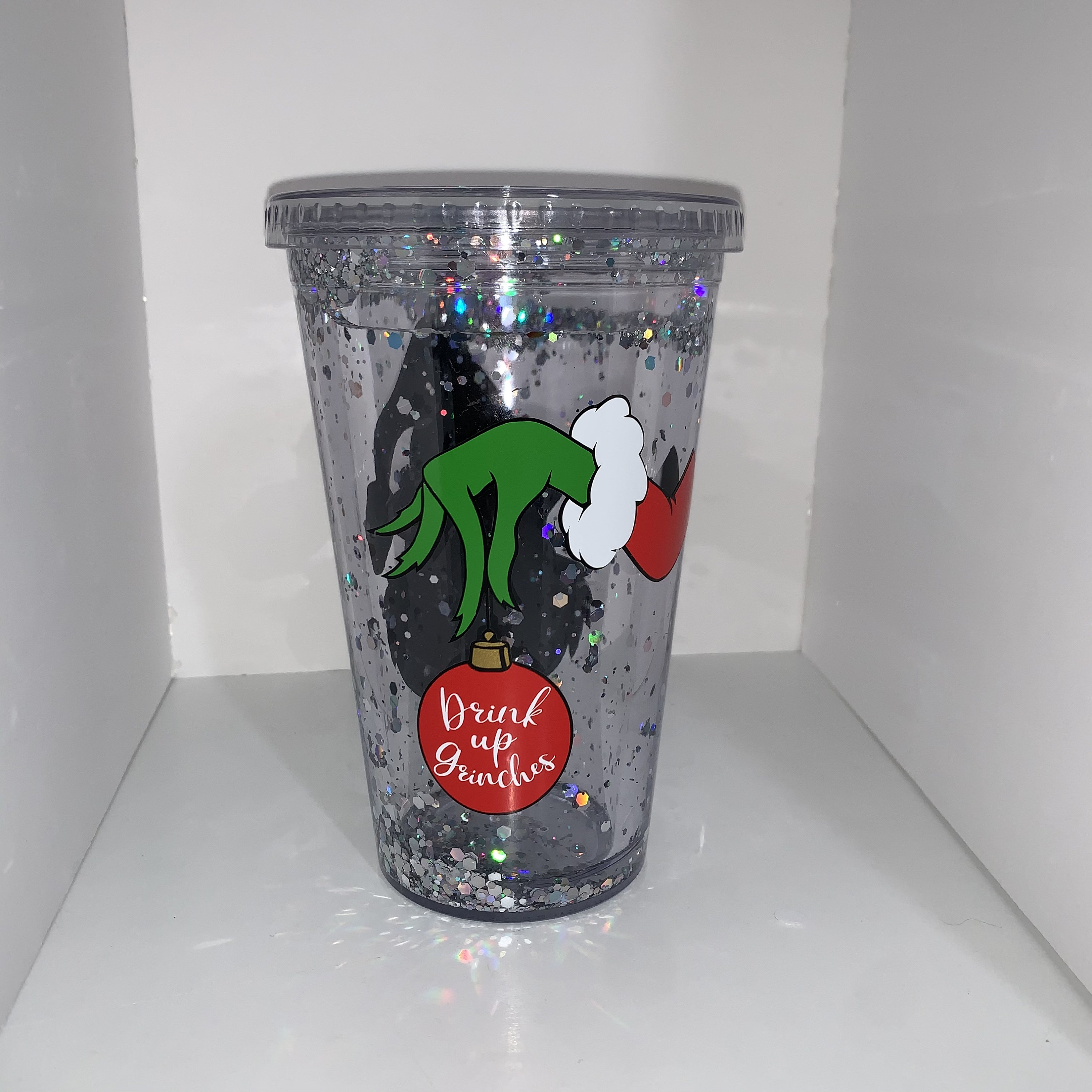 Drink up Grinches- Snow Globe Tumbler