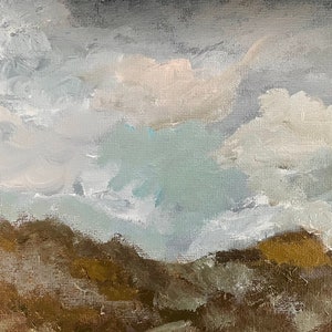 Clearing skies over Loch Lubnaig, Scotland - Scottish landscapes art print of original impressionistic acrylic painting