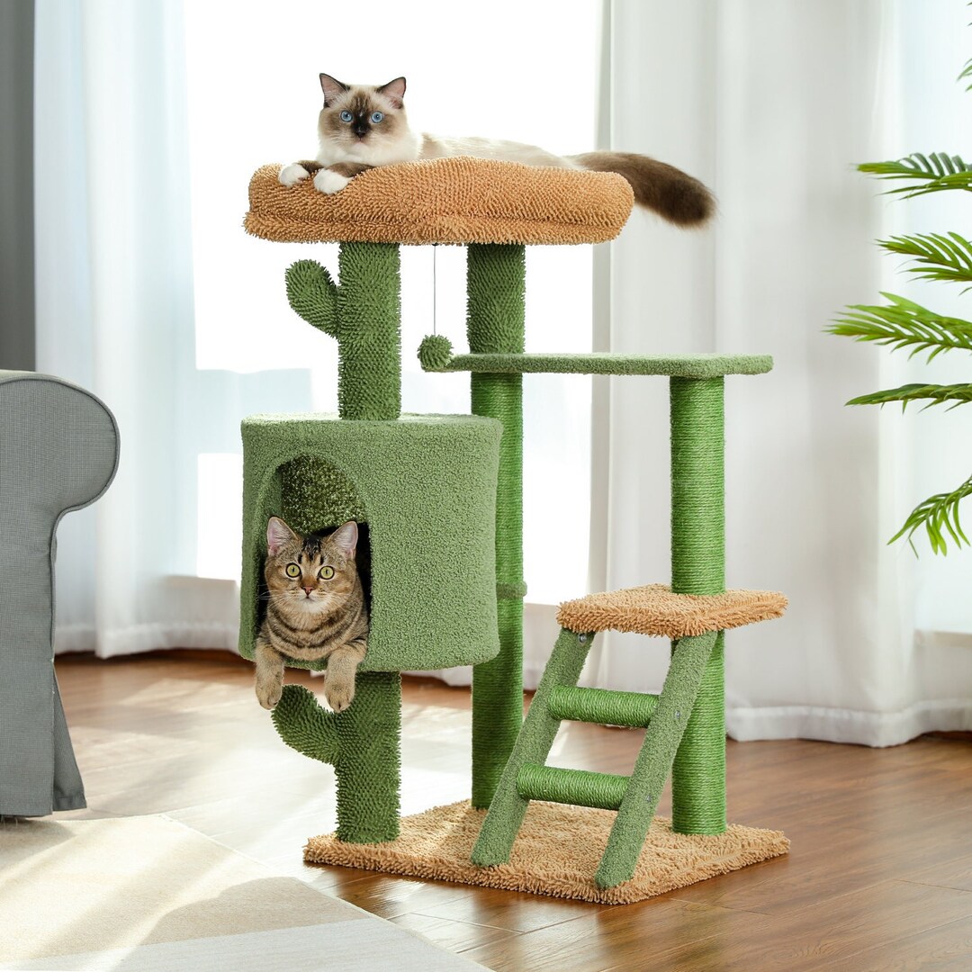 Cactus Cat Tree Cat Furniture Cactus Cat Scratcher Cactus - Etsy