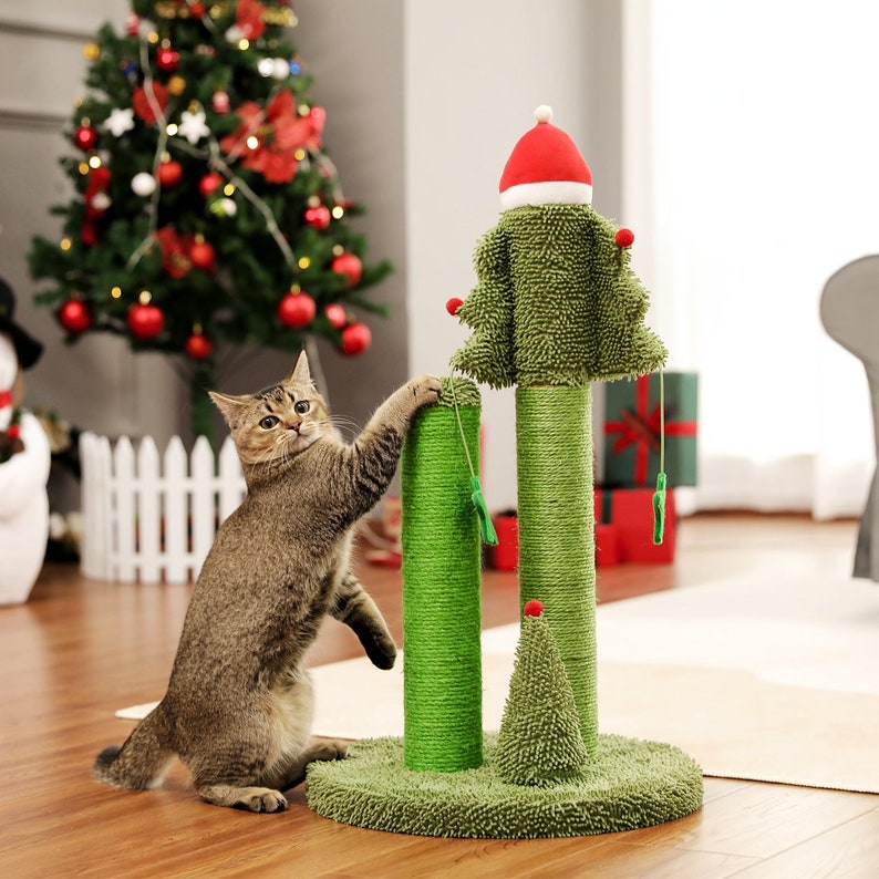 cat scratching post christmas tree