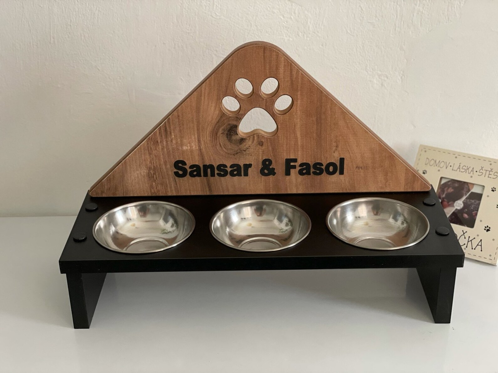 3 bowl dog feeder elevated dog bowls cat bowls elevated Etsy