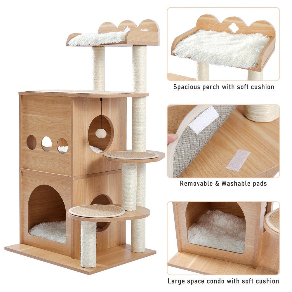 Katzenturm moderner Katzenbaum Katzenmöbel von MyVinChester - Il Fullxfull.2793433148 7juf