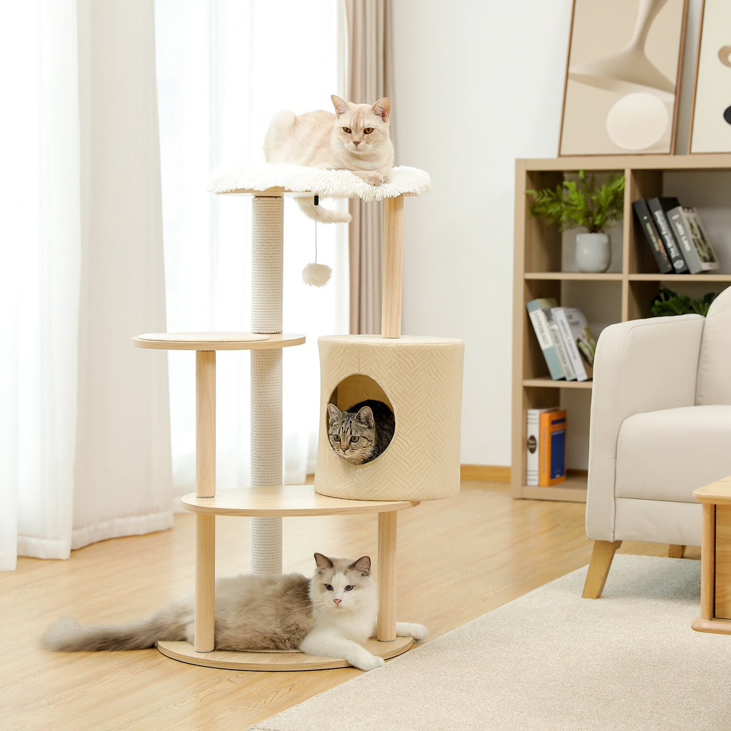 Arbre A Chat Bois Etsy France
