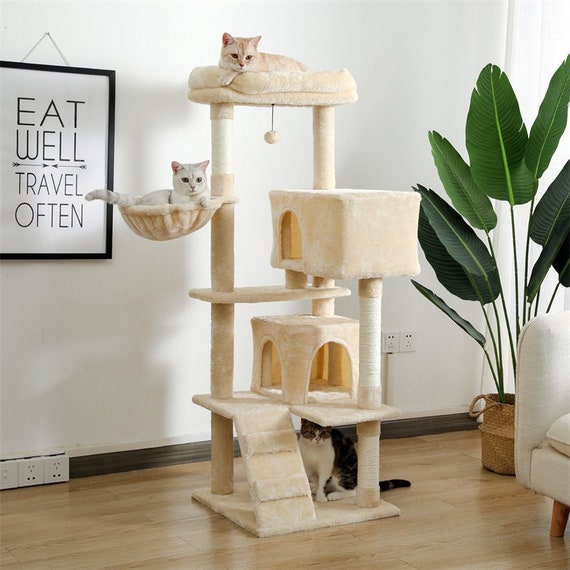 Large Cat Tree With Cat Scratching Posts Cat Tree Tower With - Etsy