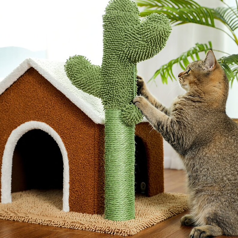Cactus Cat Scratcher Cactus Scratching Post Cat Cactus Etsy