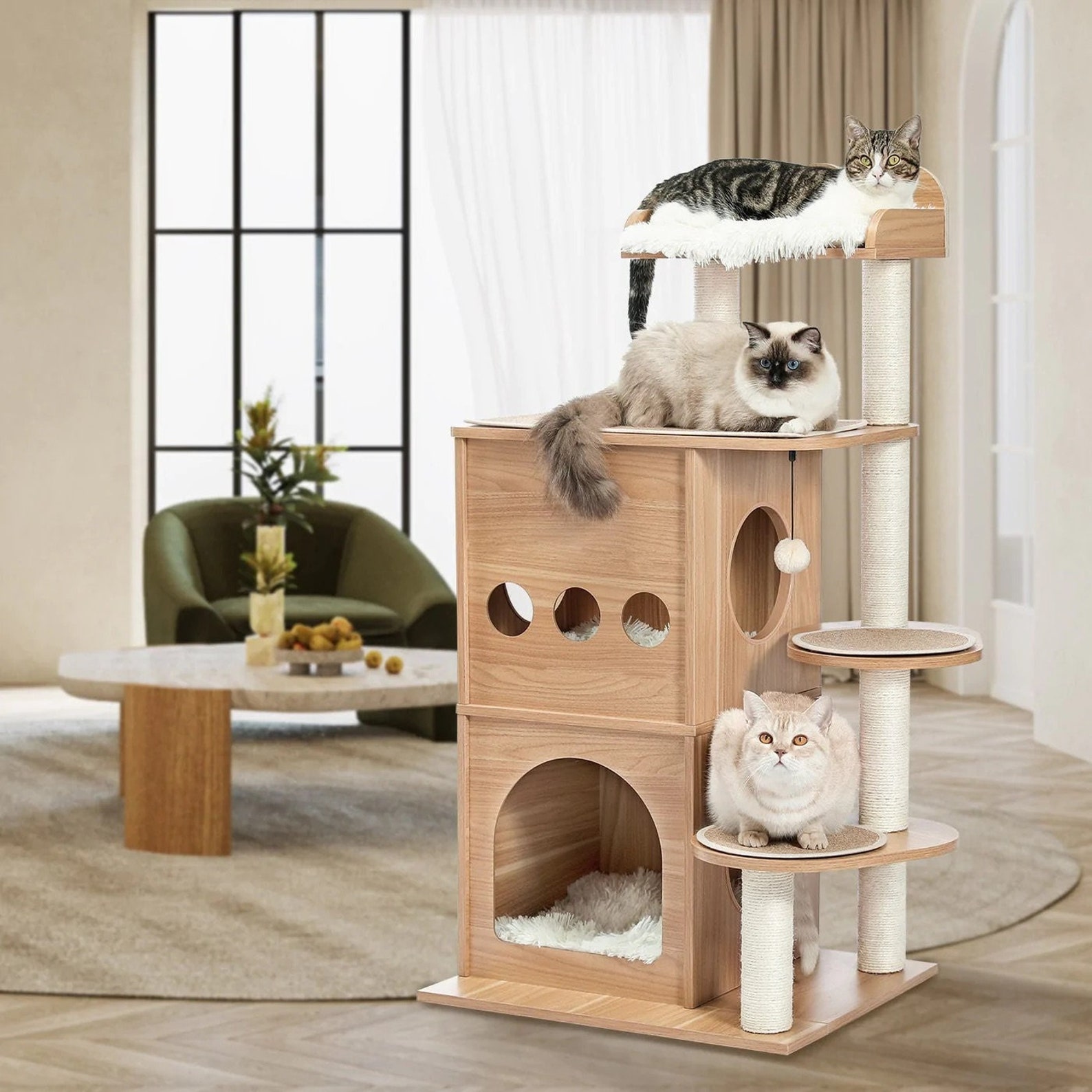 Katzenturm moderner Katzenbaum Katzenmöbel von MyVinChester - Il 1588xN.4206472156 A4bb