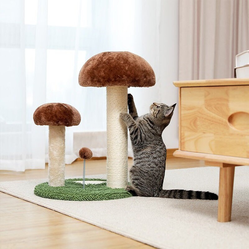 Mushroom Cat Climbing Frame Tree Scratching Post Cute Hanging Ornament