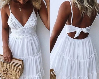 white maxi dresses for beach vacation