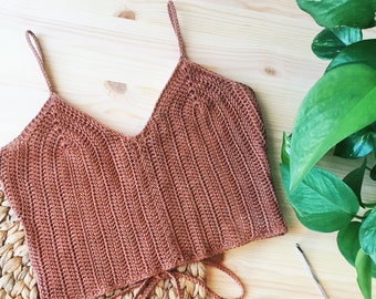 Crochet Top PATTERN | Adjustable Crop Top, Easy Crochet Pattern