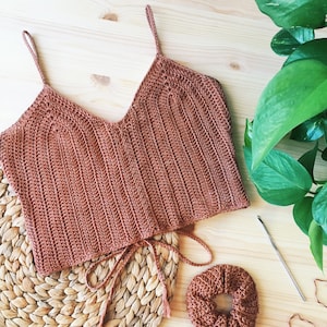 Crochet Top PATTERN | Adjustable Crop Top, Easy Crochet Pattern