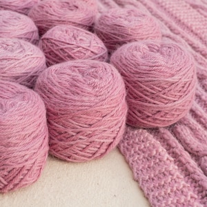 Hand-Dyed Yarn, Plant Dyed Wool, Baby Alpaca, DK Weight, 50g Cake