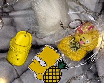 yellow croc keychain