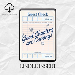Kindle Case Insert Retro Fun Blue Aesthetic Kindle Cover Digital Download Bookish Gift Book Lover eReader Case Insert Funny Gift for Reader