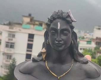 Adiyogi Shiva Statue, Polyresin Miniature Replica (4x6 inch)