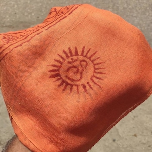 Om prayer scarf , meditation scarf , kundalini , yoga sarong , om sarong , om namah shivaya scarf , mantra scarf zdjęcie 5