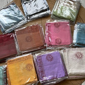 Écharpe de méditation, grande écharpe om, foulards de yoga, écharpe vinayasa, bandeaux kundalini, écharpe de prière, 100 % coton, paréo om image 7