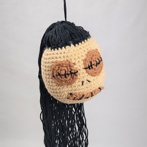 Shrunken Head Crochet Ornament