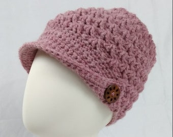 Crochet Peak Brimmed Hat