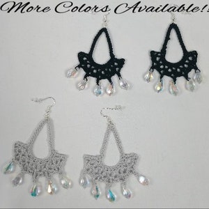 Crochet Teardrop Earrings