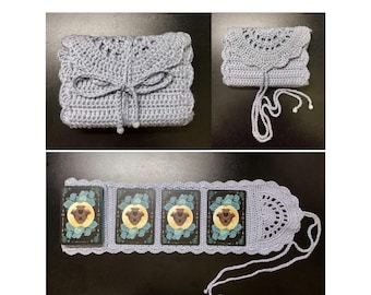 Boho Tarot or Oracle Card Pouch Crochet Pattern