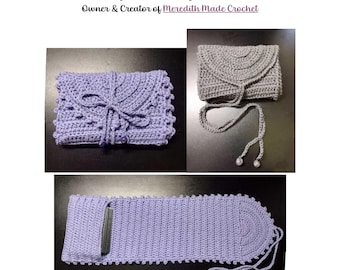 Classic Tarot or Oracle Card Pouch Crochet Pattern w/ 2 Edging Options