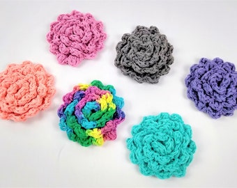 Crochet Rose Face Scrubby