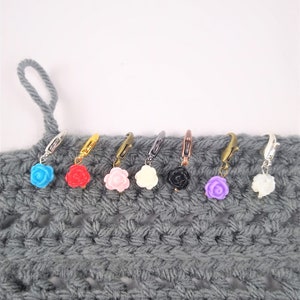 Handmade Rose Stitch Markers