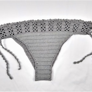 Cotton Lacy Strapped Crochet Bikini Bottom