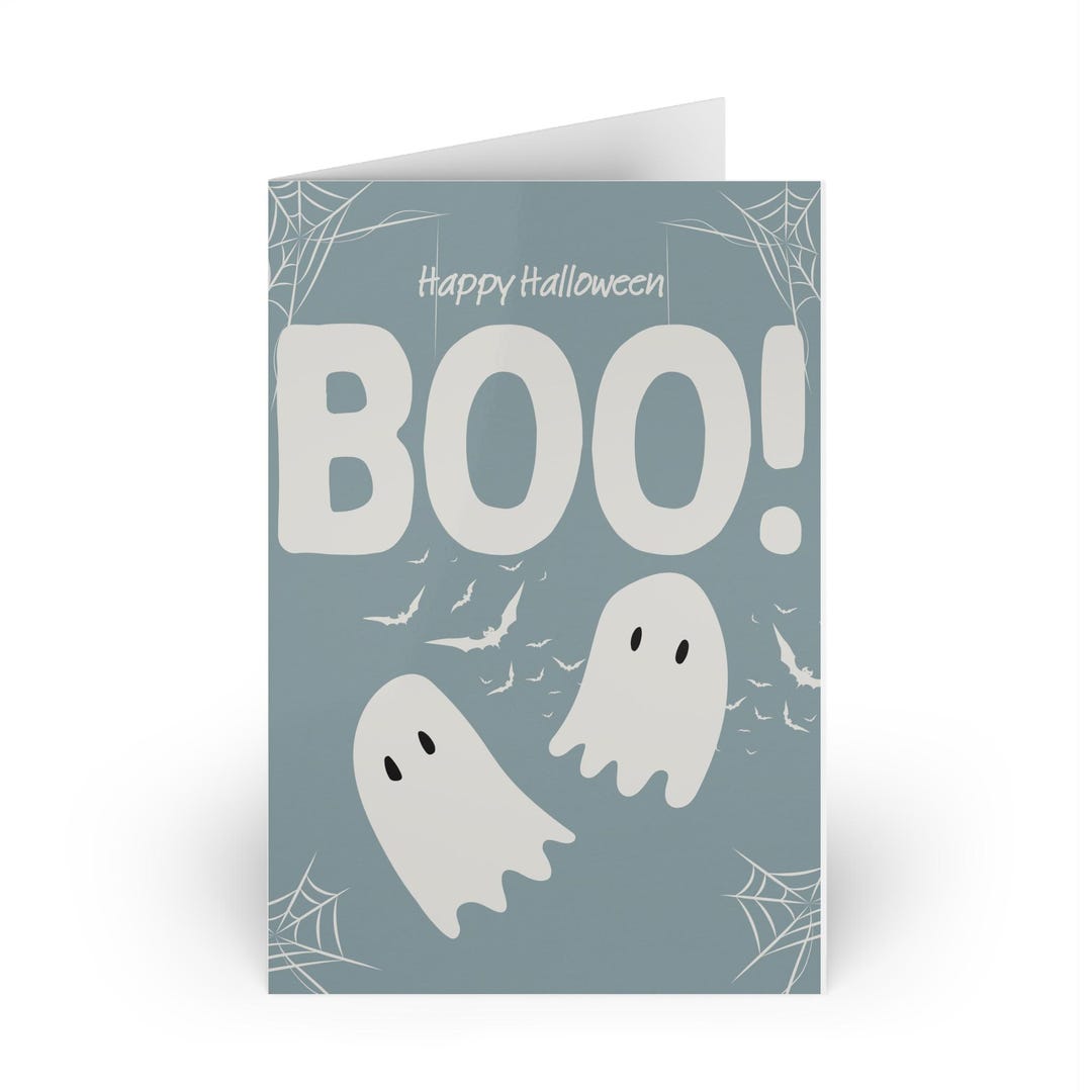 Boo Ghost Halloween Card: 4x6 Greeting Card With Envelope - Etsy