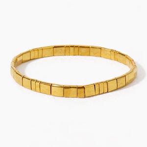 Gold Bracelet Stack, Elastic Gold Bracelet, Simple Bracelet, Gold Bracelet Set, Minimalist Stretch Bracelet, Everyday Jewelry