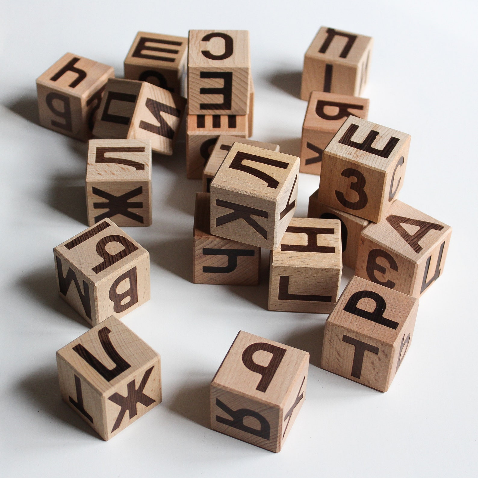 Russian Alphabet Blocks Russian Letter Blocks Wood Toys Etsy Canada
