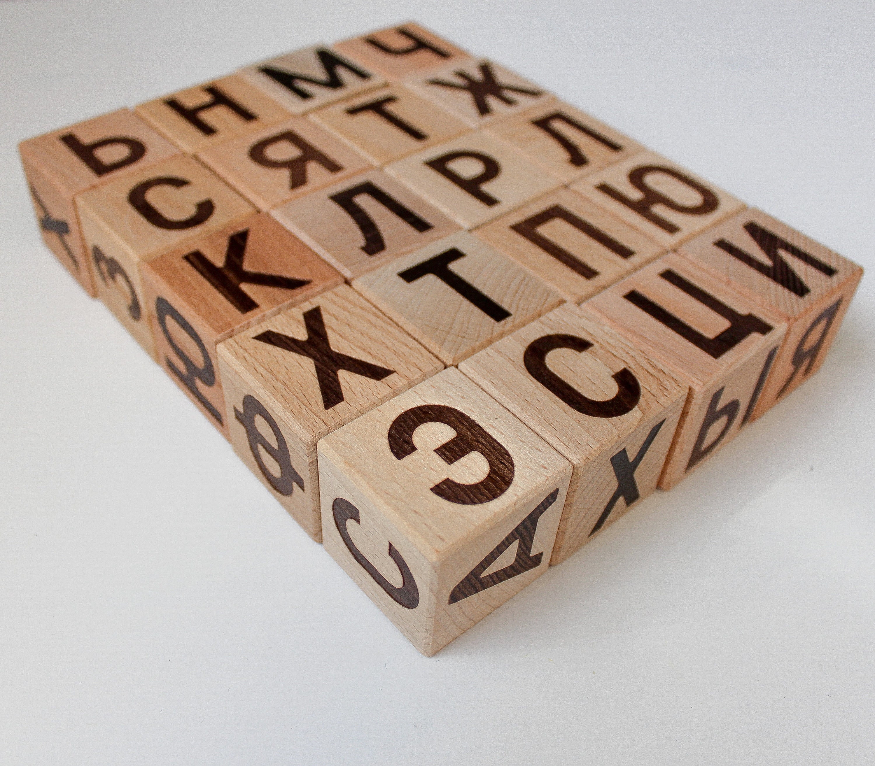 Russian Alphabet Blocks Russian Letter Blocks Wood Toys Etsy Canada