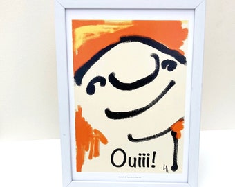 Funny and happy gift little print poster of original collectible character GLUMO
