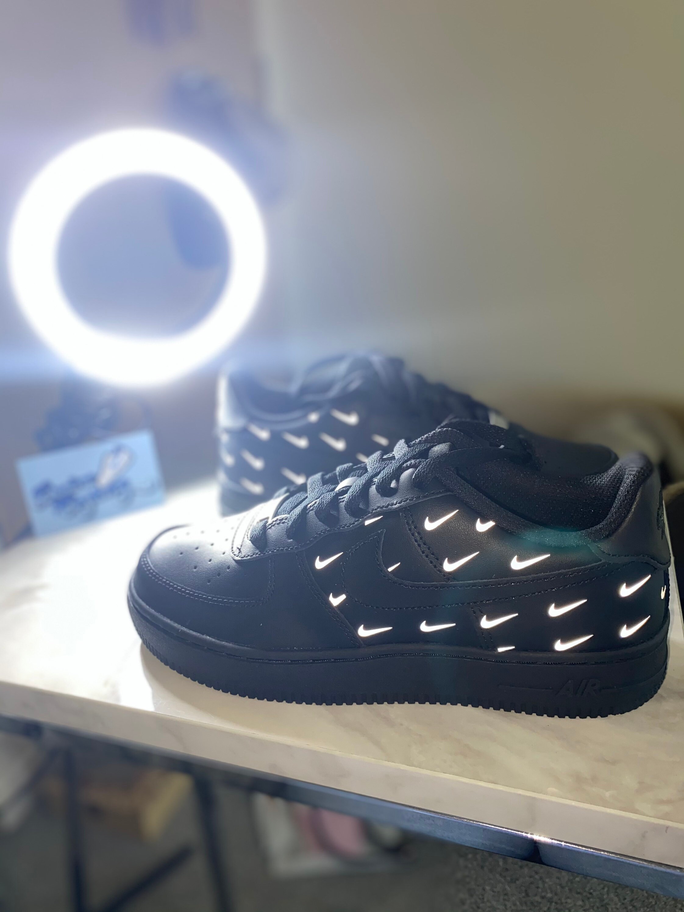 nike air force with reflective tick