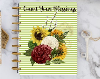 PRINTABLES| Happy Planner Printable Cover| Planner Dashboards| Count Your Blessings| Faith Planner Cover| Digital Download