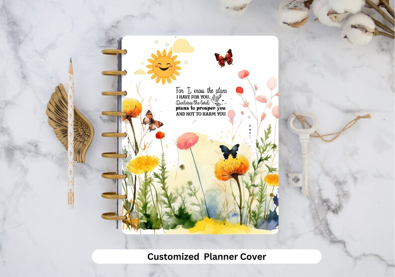 Printable Floral Planner Cover Printable Planner Covers Happy Planner ...