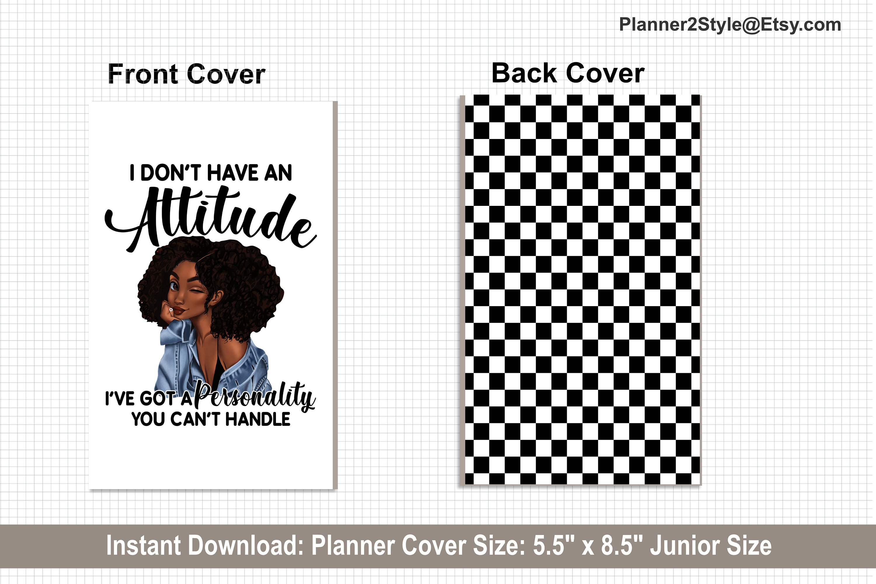 African American Woman Planner Cover Half Letter Size Inspirational ...